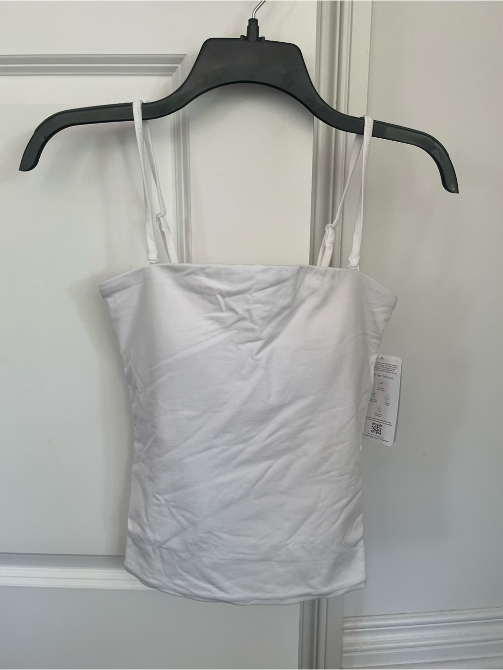 NWT Lands’ End White Women's Slender Tube Top/Spaghetti Strap Cami Tank Top XS